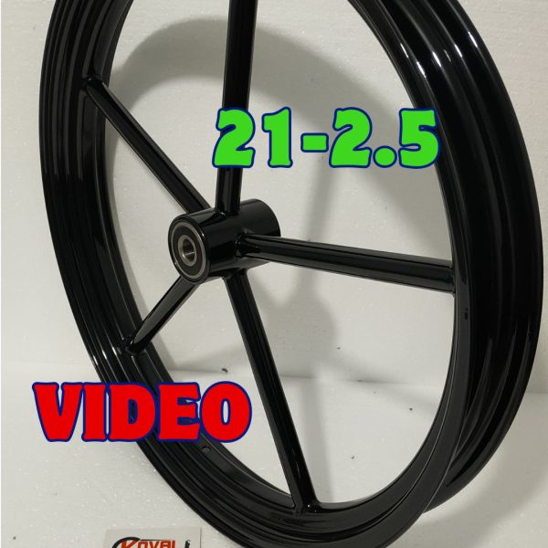 Invader Wheel 21-2.5 without brake flange Black Gloss