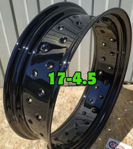 Precision 40 spoke holes detail on ultra-wide 17x4.5 rim