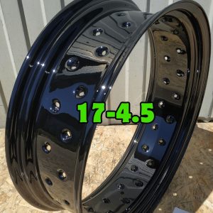 Precision 40 spoke holes detail on ultra-wide 17x4.5 rim