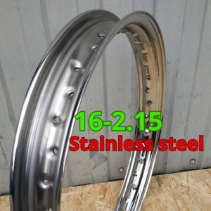 Motorcycle Rim 16-2.15 - 40 Holes Stainless Steel Polished
