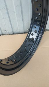Motorcycle Rim 17-4.0 Black Gloss 40 Holes custom motorcycle steel wheel 
