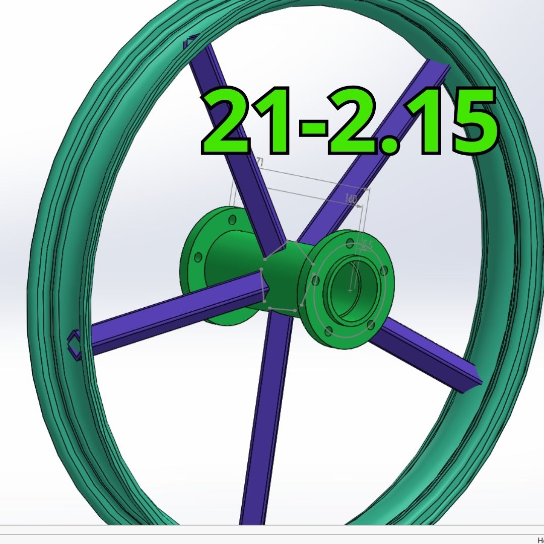 Invader Wheel 21-2.5 with brake flange Black Gloss