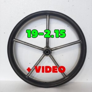 19x2.15 raw steel invader wheel without brake rotor flange