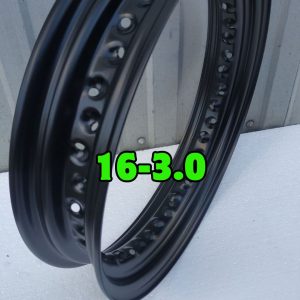 16x3.0 motorcycle rim 40 holes steel black painted for Harley custom wheel