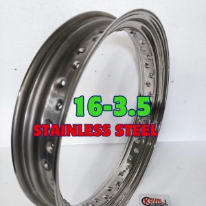 Kovalcustom 16x3.5 stainless steel rim 40 holes fabrication detail