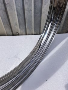 16x2.5 mirror polished stainless steel motorcycle rim no holes