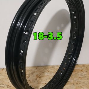 18x3.5 steel motorcycle rim 40 holes custom painted and raw