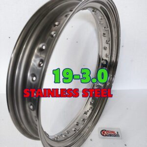 19x3.0 stainless steel rim 40 holes mirror polished for motorcycle