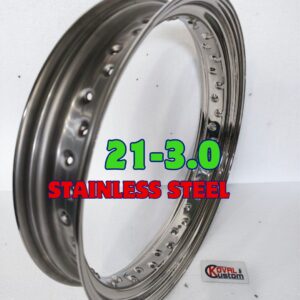 21x3.0 stainless steel rim with 40 holes mirror polished