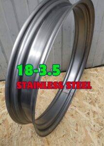 Custom stainless steel rim 18x3.5 blank hoop polished finish