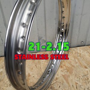 21x2.15 stainless steel rim with 40 holes mirror polished for motorcycle