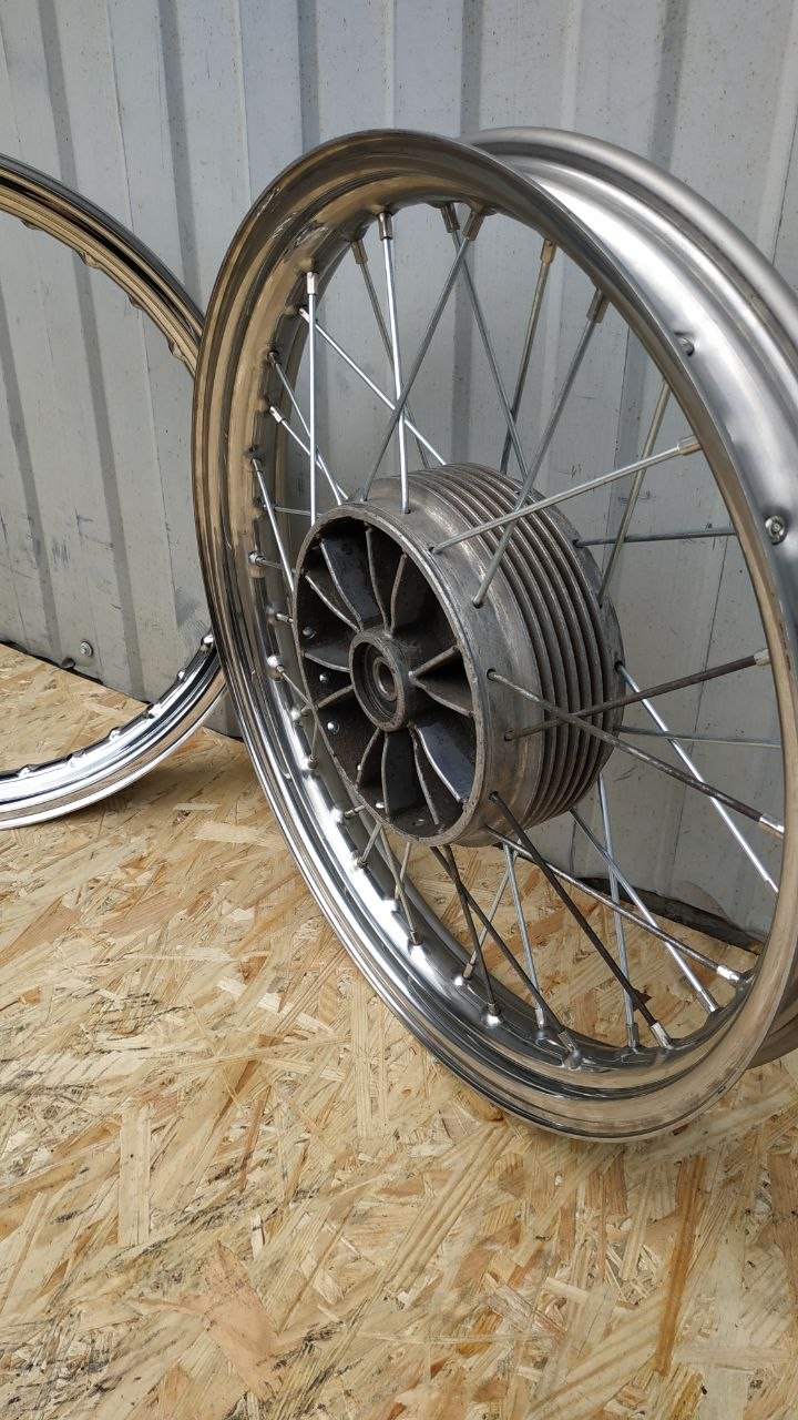 Smooth seamless weld joint on a premium 18 inch custom motorcycle rim