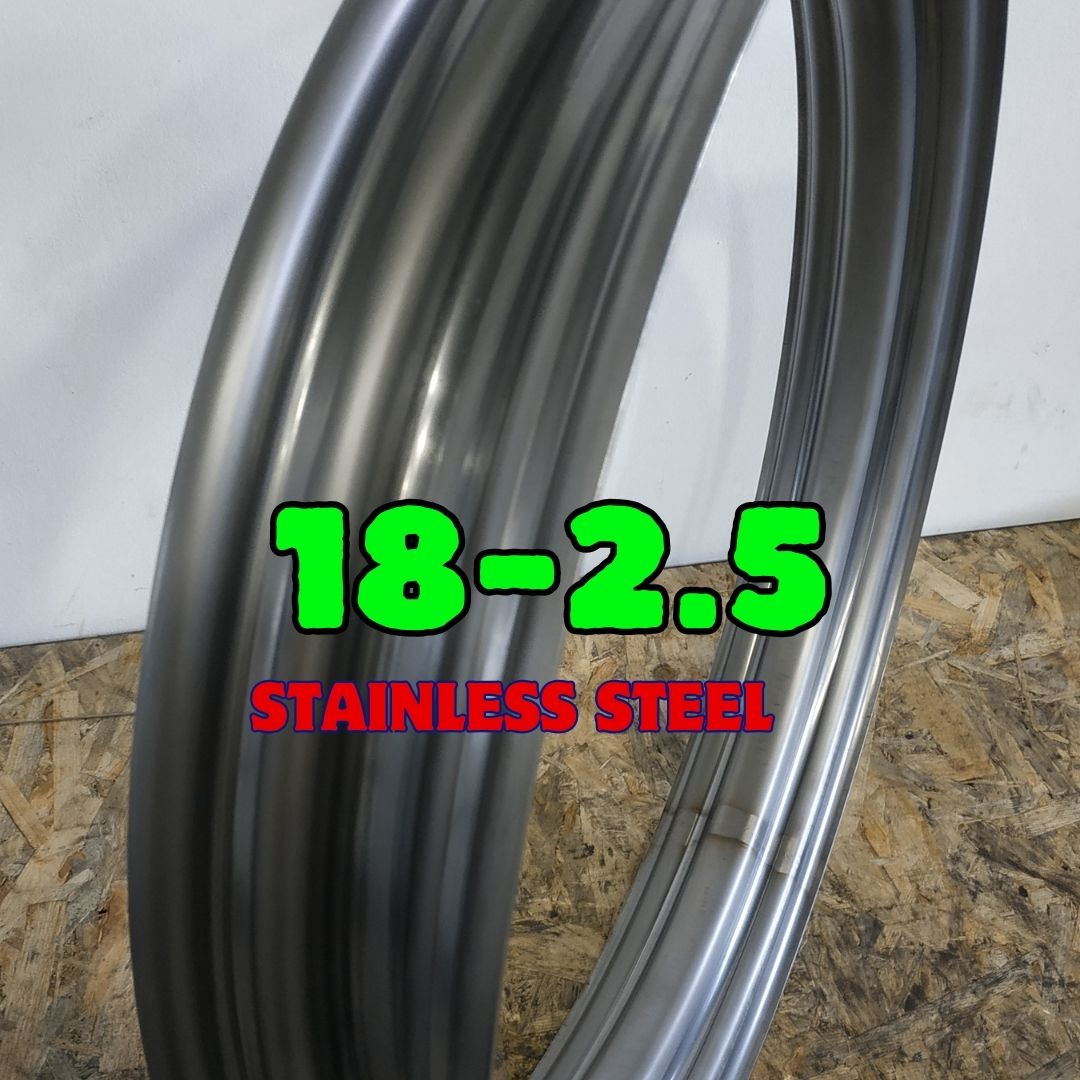 Premium 18x2.5 stainless rim custom motorcycle spoke wheel hoop