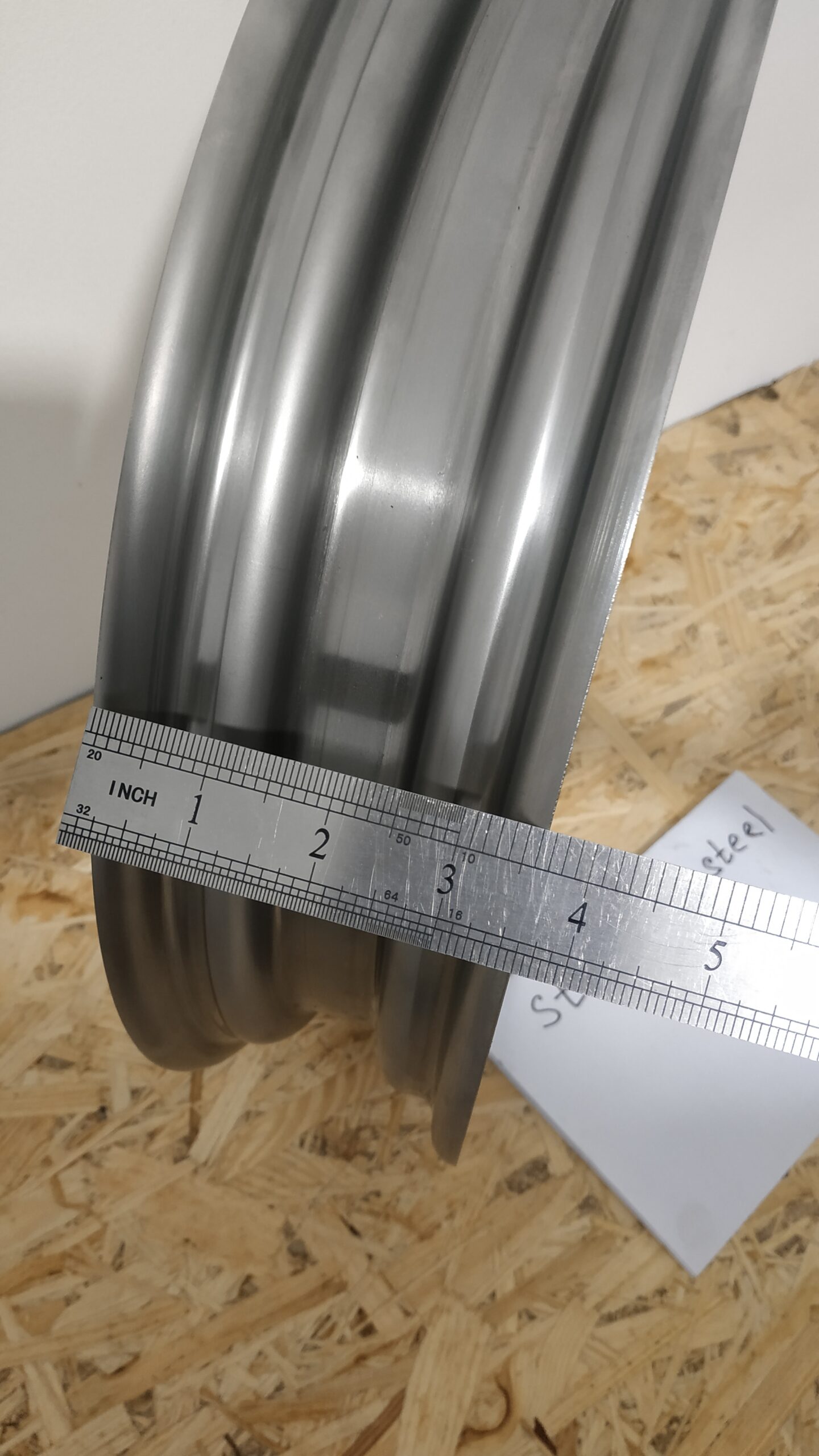 KOVALCUSTOM 15x3.0 stainless rim raw unpolished metal finish