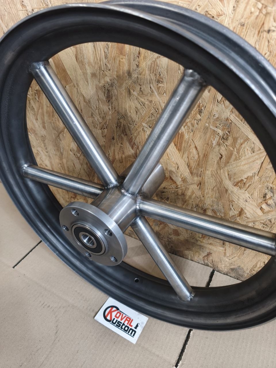 KOVALCUSTOM 18x2.5 invader mag wheel raw unpainted steel finish