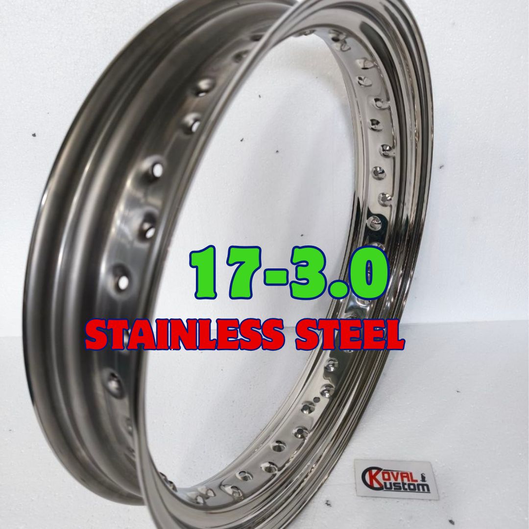 17x3.0 stainless steel rim 40 hole AISI 304 for custom harley