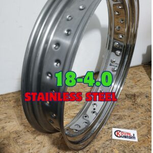 18x4.0 stainless steel rim 40 hole AISI 304 for custom harley