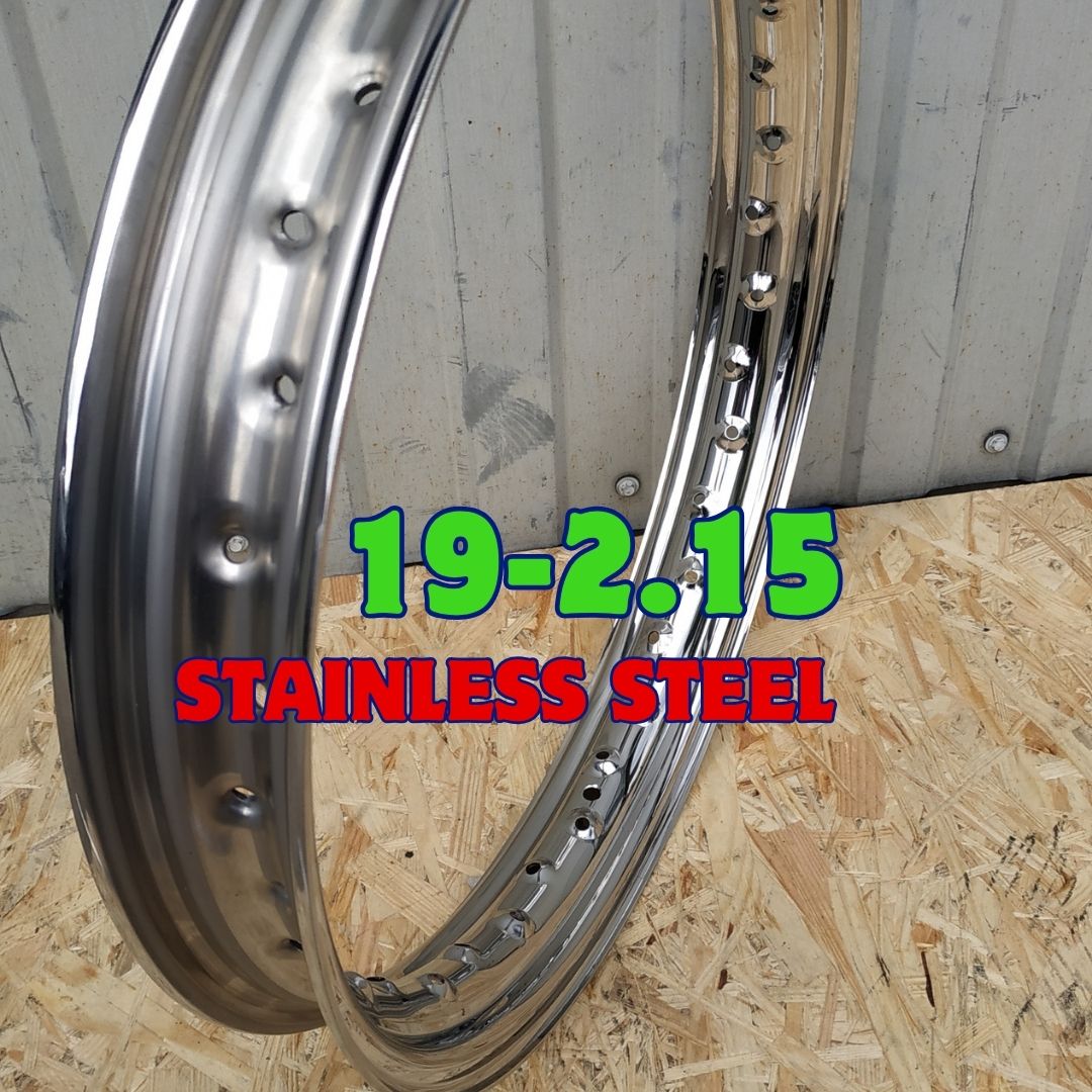 19x2.15 stainless steel rim 40 hole AISI 304 for custom harley