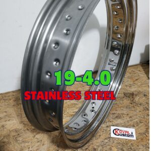 19x4.0 stainless steel rim 40 hole AISI 304 for custom harley