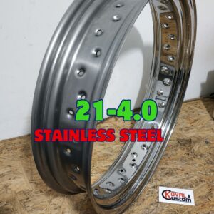 21x4.0 stainless steel rim 40 hole AISI 304 for custom harley