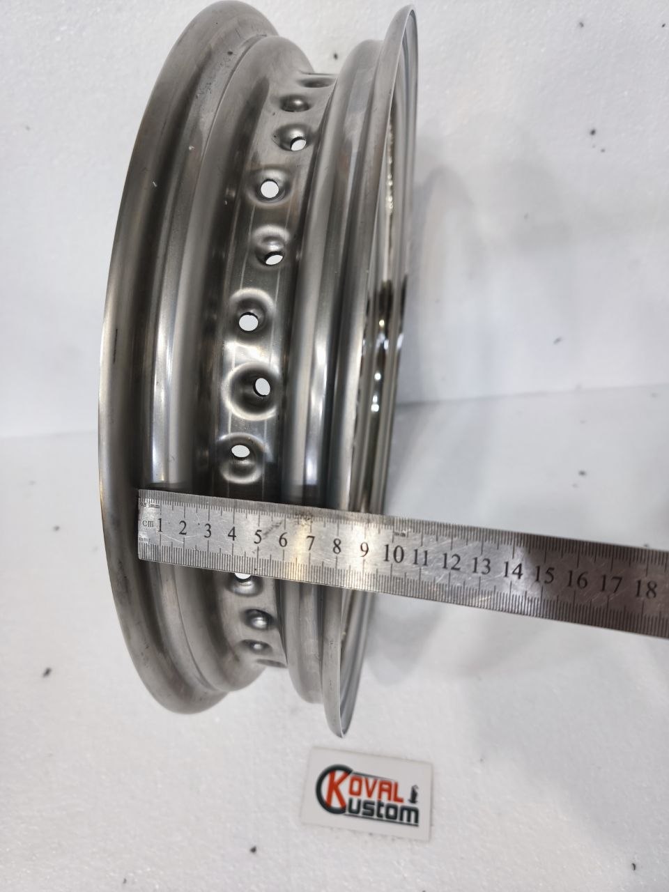 Raw unpolished 15x3.0 stainless steel rim surface