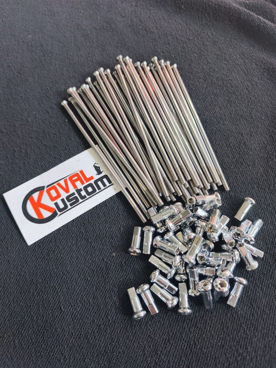 Thread detail on stainless steel spoke for IZH Planet wheel
