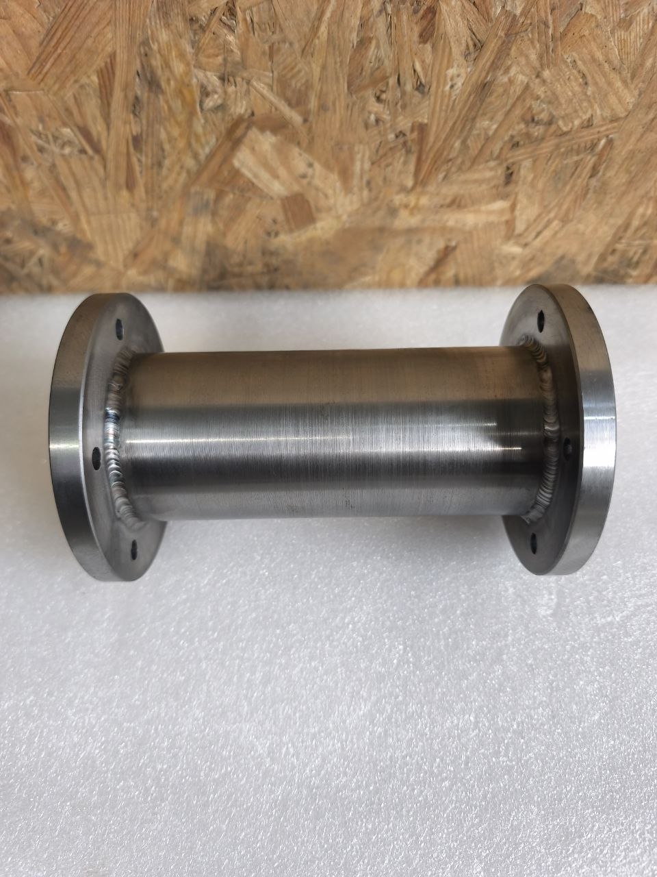 Custom motorcycle parts ready for assembly